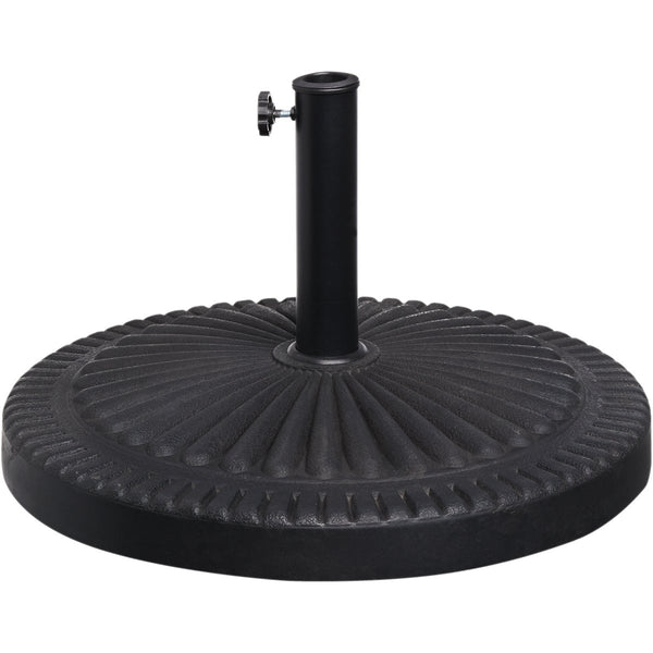 Outdoor Expressions 24 In. Round Black Polyresin Umbrella Base