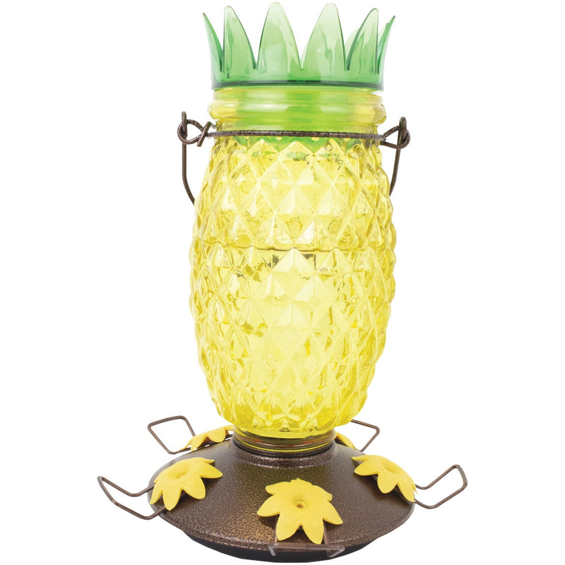 Perky Pet 28 Oz. Glass Top Fill Pineapple Hummingbird Feeder