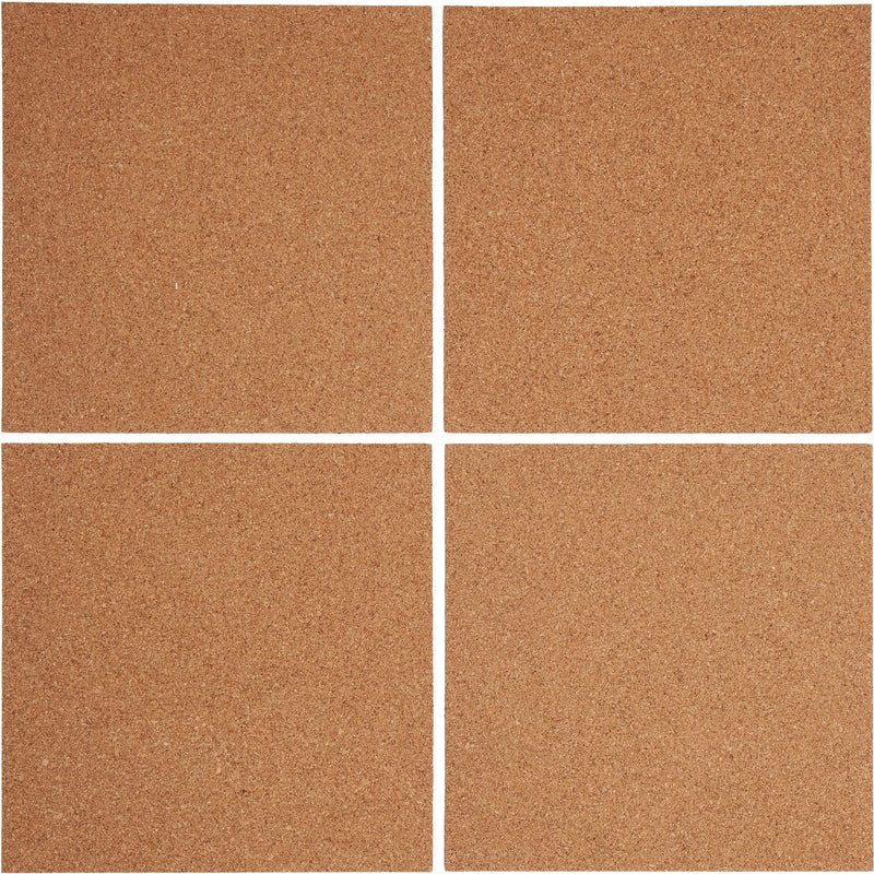 U Brands 12 In. x 12 In. Cork Tile Board (4-Pack)