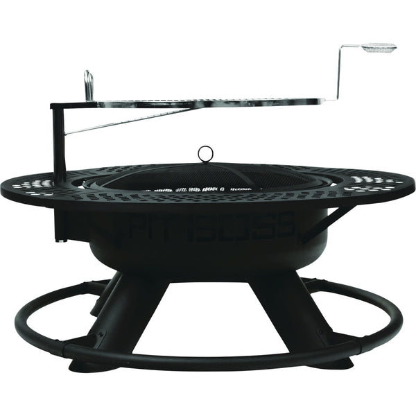 Pit Boss 2-In-1 24 In. Black Round Fire Pit & Grill