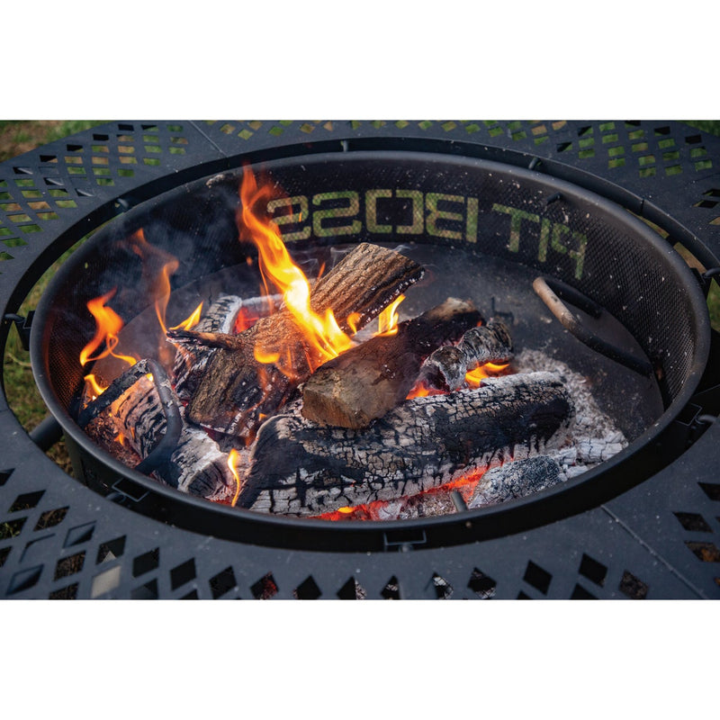 Pit Boss 2-In-1 24 In. Black Round Fire Pit & Grill