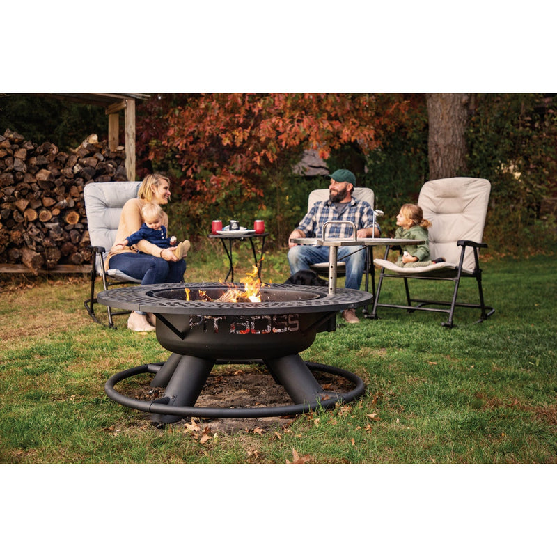 Pit Boss 2-In-1 24 In. Black Round Fire Pit & Grill