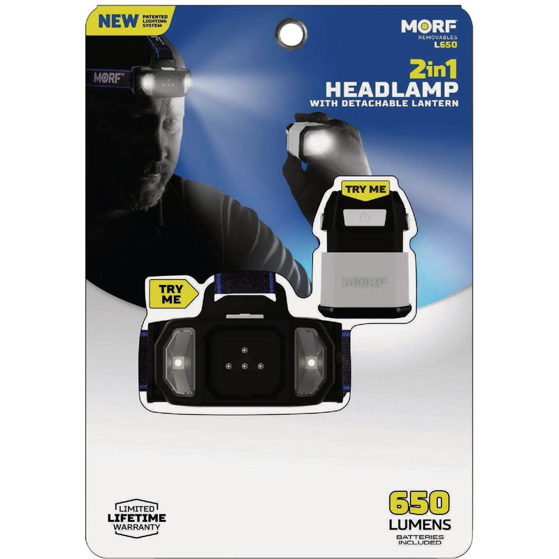Police Security MORF L650 650 Lm. LED Removable 3-in-1 Headlamp Flashlight to Lantern Lighting System