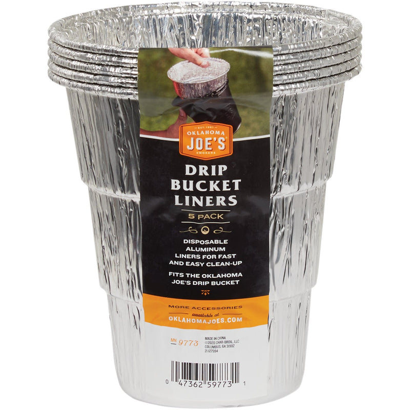 Oklahoma Joe's 6 In. Aluminum Drip Bucket Liners (5-Pack)