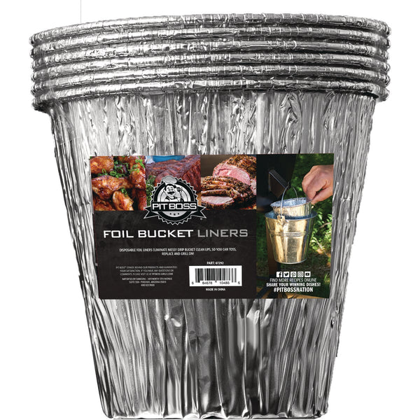 Pit Boss 6 In. Grease Bucket Foil Liners (6-Pack)