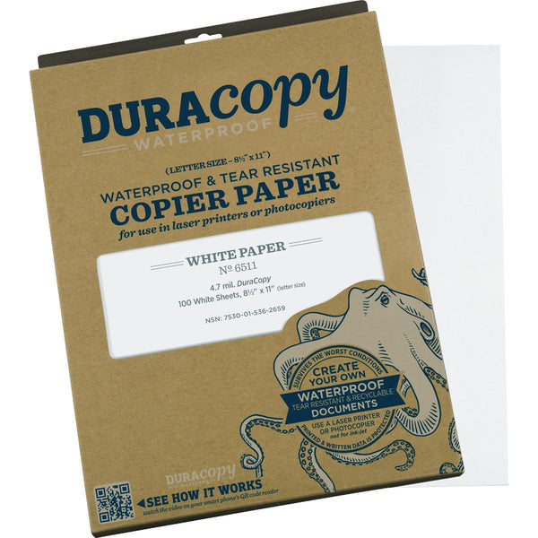 Rite in the Rain Dura Copy 8-1/2 In. x 11 In. Waterproof Copier Paper, 100 Sheets