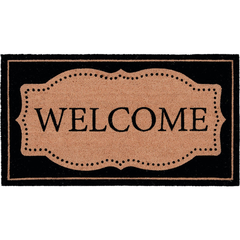 Natco Home 20 In. x 36 In. Coir Outdoor Doormat, Borderline Elegant Welcome