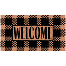 Natco Home 20 In. x 36 In. Coir Outdoor Doormat, Welcome Plaid Frame