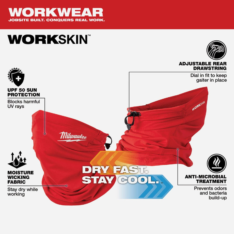 Milwaukee Workskin Washable Performance Neck Gaiter, Red