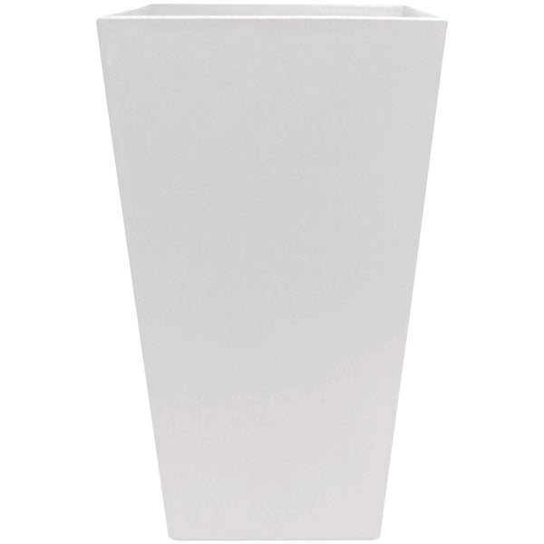 Bloem Finley 20 In. Tall Square Recycled Ocean Plastic Casper White Planter