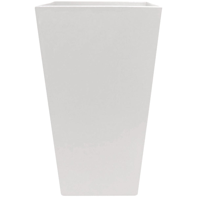 Bloem Finley 20 In. Tall Square Recycled Ocean Plastic Casper White Planter