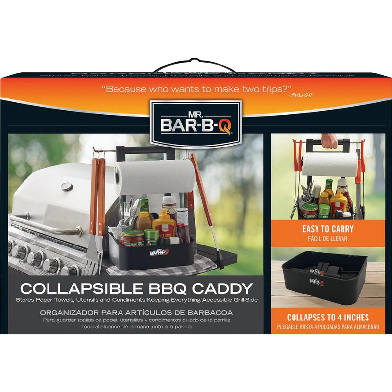 Mr. Bar-B-Q 12.13 In. W. x 7.17 In. H. x 7.87 In. D. Collapsible BBQ Caddy