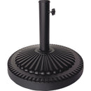 Outdoor Expressions 18 In. Round Black Concrete Umbrella Base