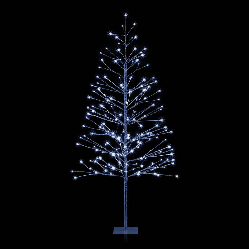 Alpine 60 In. Silver Christmas Tree with Cool White LED Lights