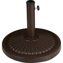 Outdoor Expressions 18 In. Round Brown Concrete Umbrella Base