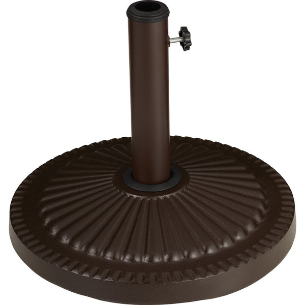 Outdoor Expressions 18 In. Round Brown Concrete Umbrella Base
