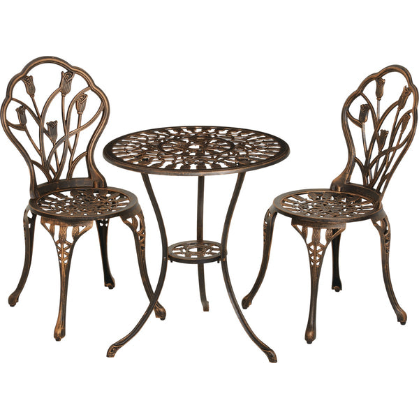 Outdoor Expressions Fleur 3-Piece Bistro Set