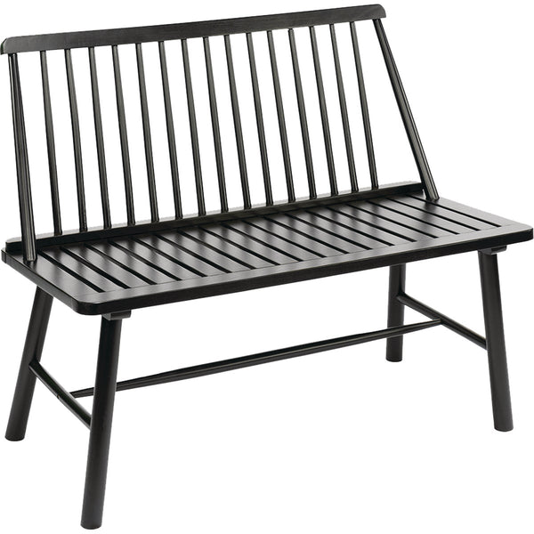 Jack Post Windsor 44 In. L. Black Indonesian Hardwood Bench