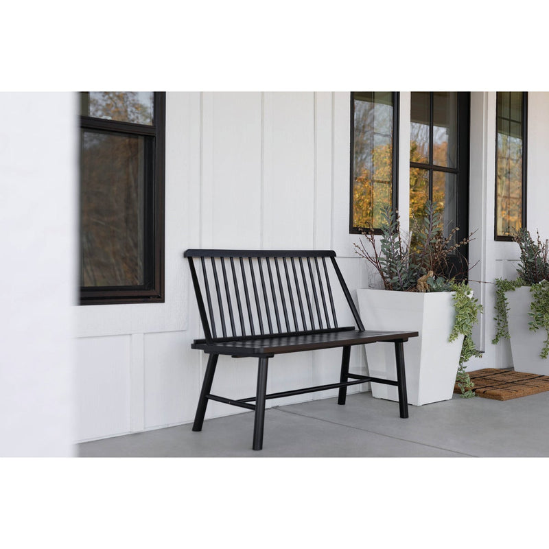 Jack Post Windsor 44 In. L. Black Indonesian Hardwood Bench