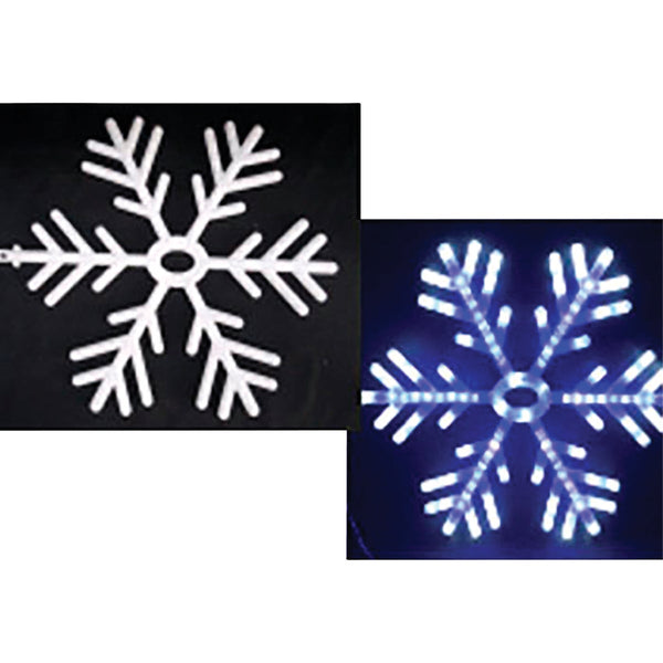 Alpine 25 In. Blue & Cool White LED Snowflake Lighted Decoration