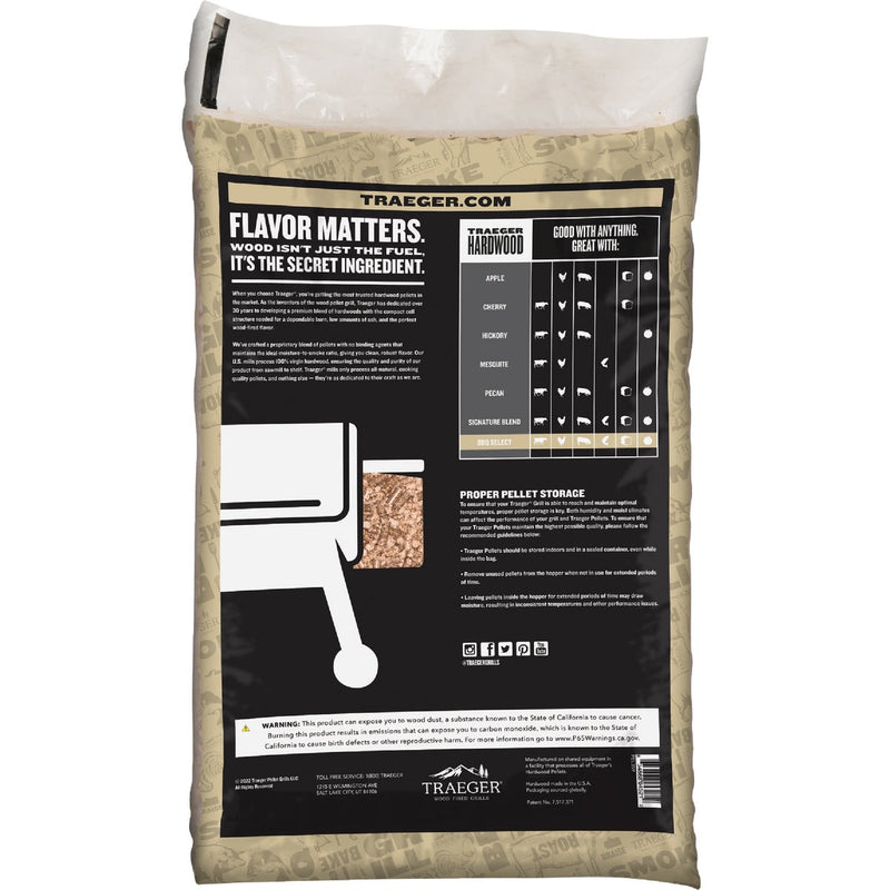 Traeger 30 Lb. BBQ Select All-Natural Wood Grilling Pellets