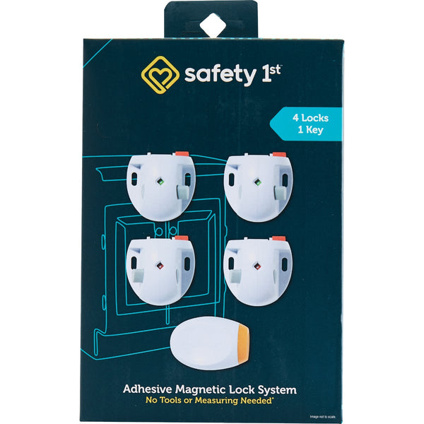 Safety 1st Plastic Adhesive Magnetic Lock System (4-Lock Set)