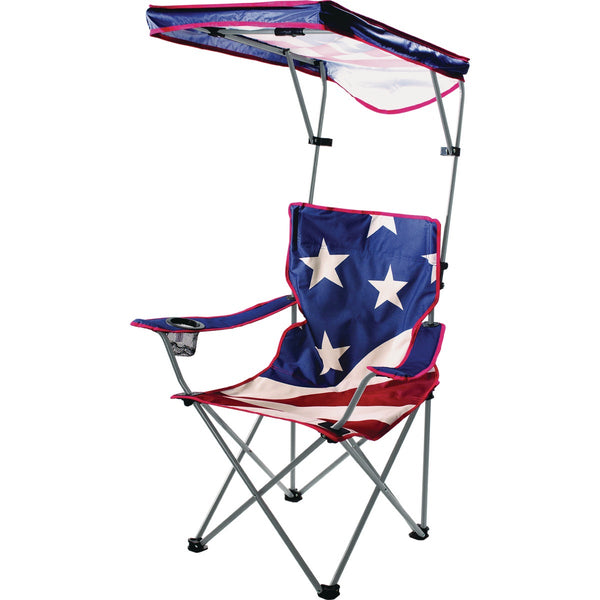 Quik Shade U.S. Flag 190T Aluminux Folding Chair