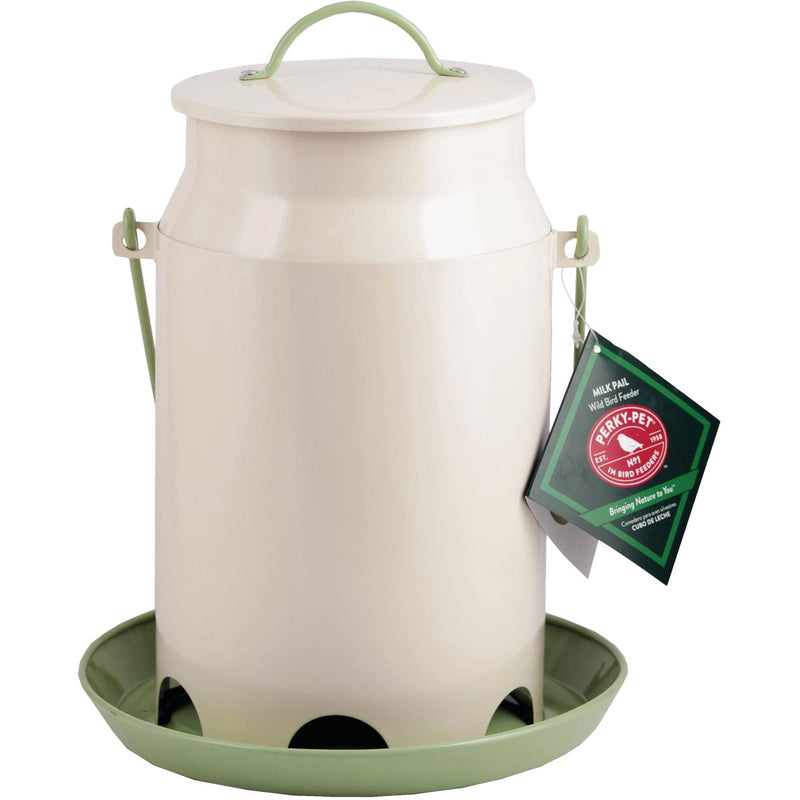 Perky-Pet Metal Milk Pail 5 Lb. Capacity Wild Bird Feeder