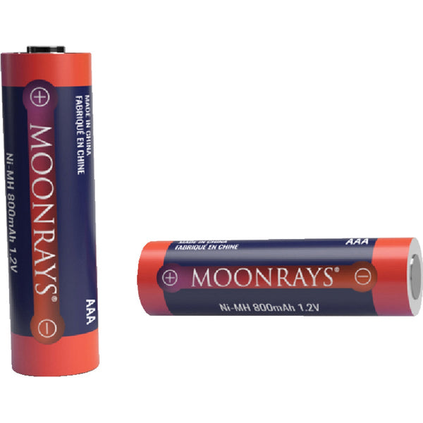 Moonrays AAA 800 mAh Ni-MH Solar Replacement Battery (4-Pack)