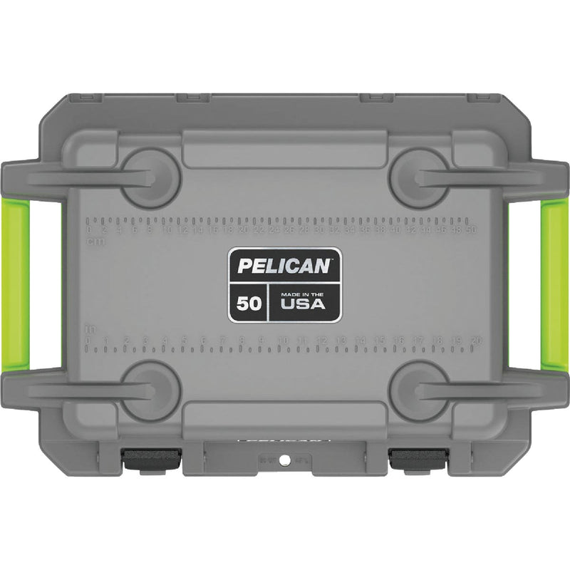 Pelican Elite 50 Qt. Cooler, Dark Gray & Green