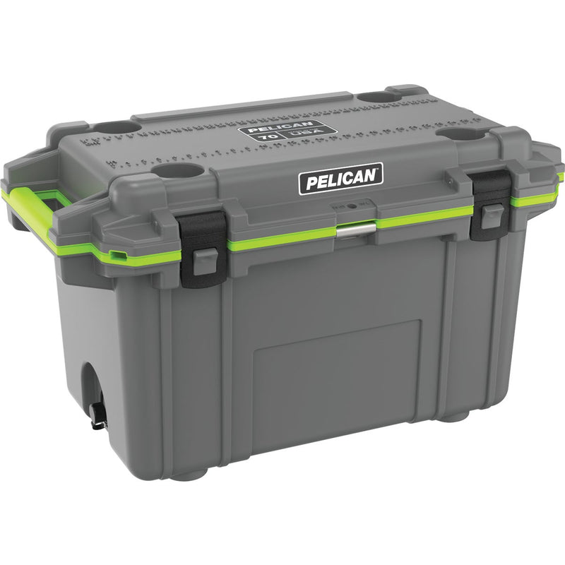 Pelican Elite 70 Qt. Cooler, Dark Gray & Green