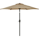 Outdoor Expressions 9 Ft. Aluminum Tilt/Crank Tan Patio Umbrella
