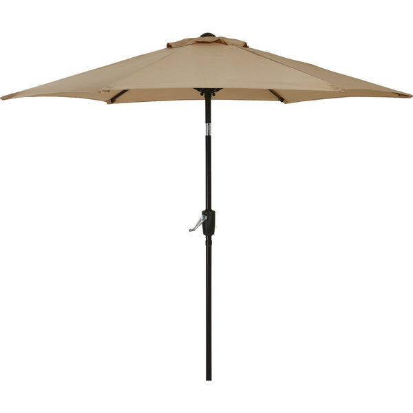 Outdoor Expressions 9 Ft. Aluminum Tilt/Crank Tan Patio Umbrella