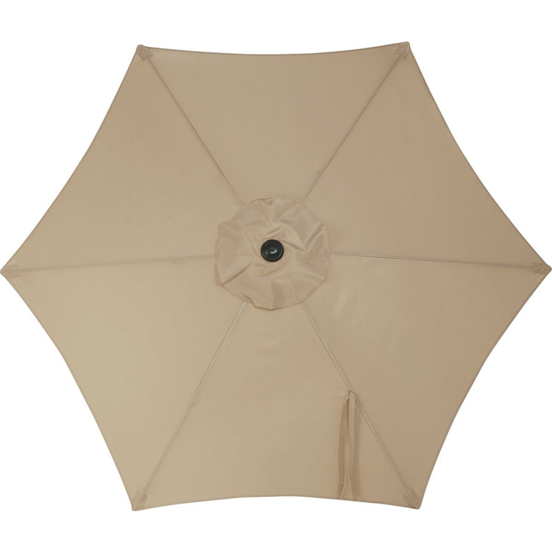 Outdoor Expressions 9 Ft. Aluminum Tilt/Crank Tan Patio Umbrella