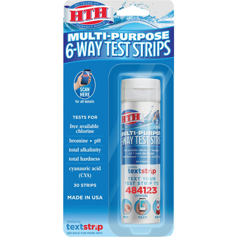 HTH Pool Care 6-Way Test Strips (30-Count)