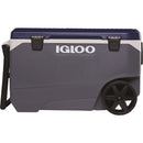 Igloo MaxCold Latitude 90 Qt. 2-Wheeled Cooler, Ash Gray & Aegean Sea