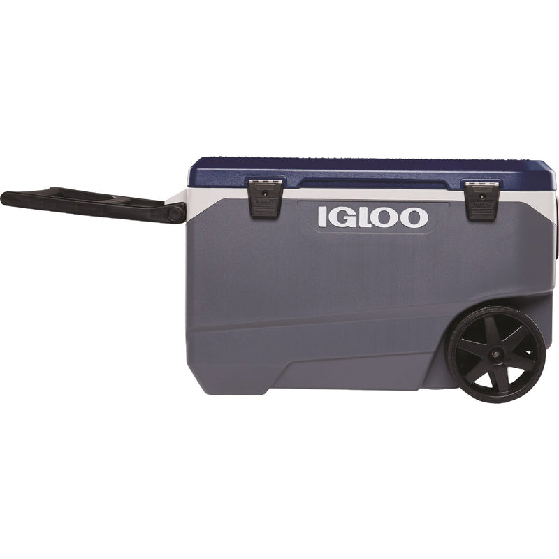 Igloo MaxCold Latitude 90 Qt. 2-Wheeled Cooler, Ash Gray & Aegean Sea