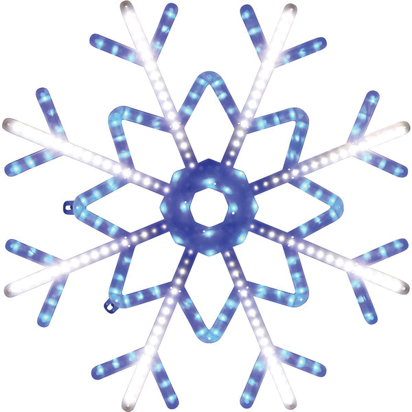 Alpine 39 In. Cool White & Blue Motion LED Snowflake Lighted Decoration