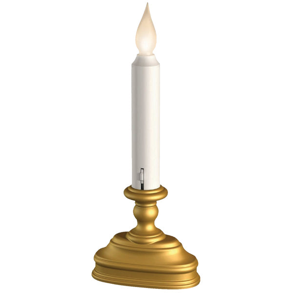 Xodus Standard 4.5 In. W. x 7.5 In. H. x 2 In. D. Antique Brass LED Battery Operated Candle