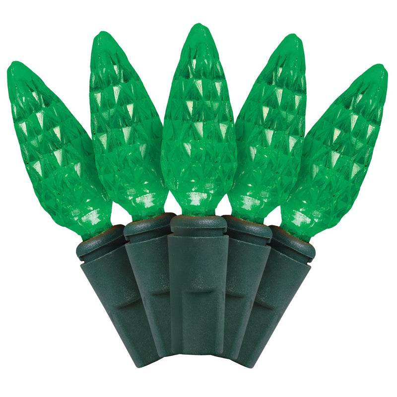 J Hofert Green 70-Bulb C6 LED Light Set