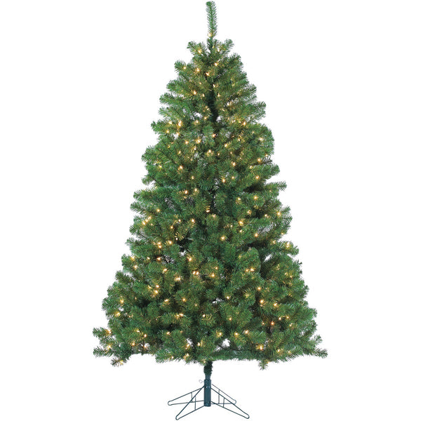 Gerson 7 Ft. Montana Pine 500-Bulb Clear Incandescent Prelit Artificial Christmas Tree