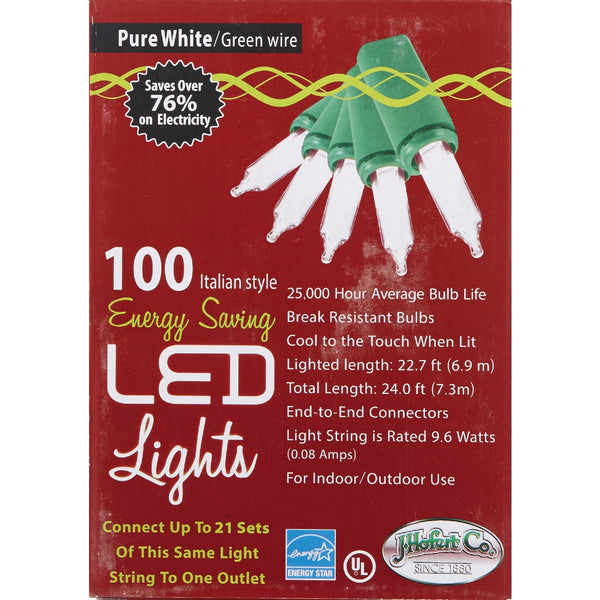 J Hofert Clear 100-Bulb Italian Style LED Light Set