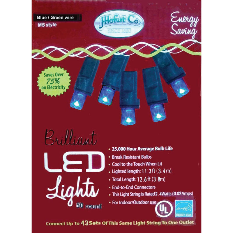 J Hofert Blue 50-Bulb M5 LED Light Set