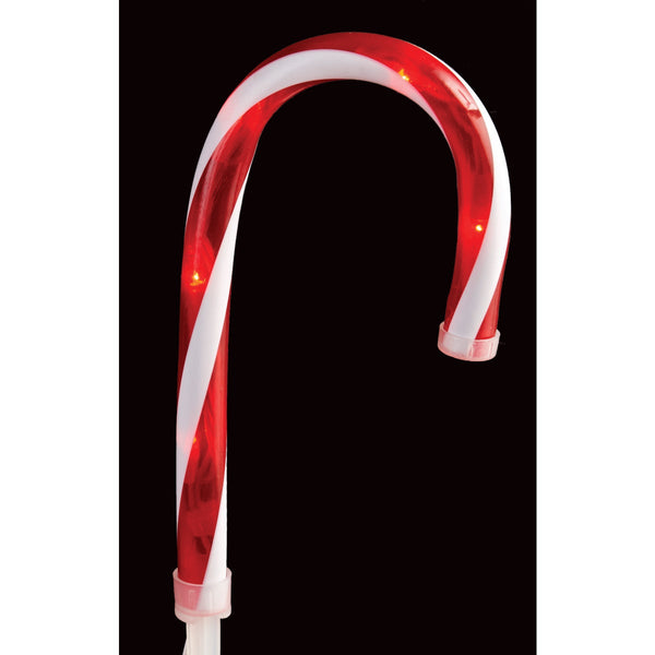 J Hofert Everglow 10 In. Candy Cane Incandescent Path Light Set (10 per set)