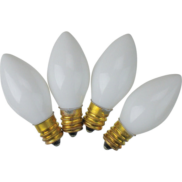 J Hofert C7 White Ceramic 125V Replacement Light Bulb (4-Pack)