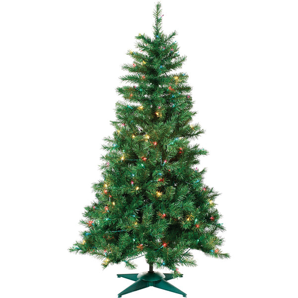 Sterling 3 Ft. Colorado Spruce 100-Bulb Multi Incandescent Prelit Artificial Christmas Tree