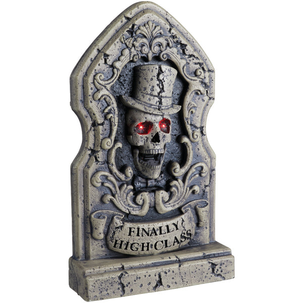 24 In. LED Animated Talking Lighted Tombstone Halloween Decoration