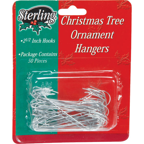 Sterling 2-1/2 In. Silver Christmas Ornament Hooks