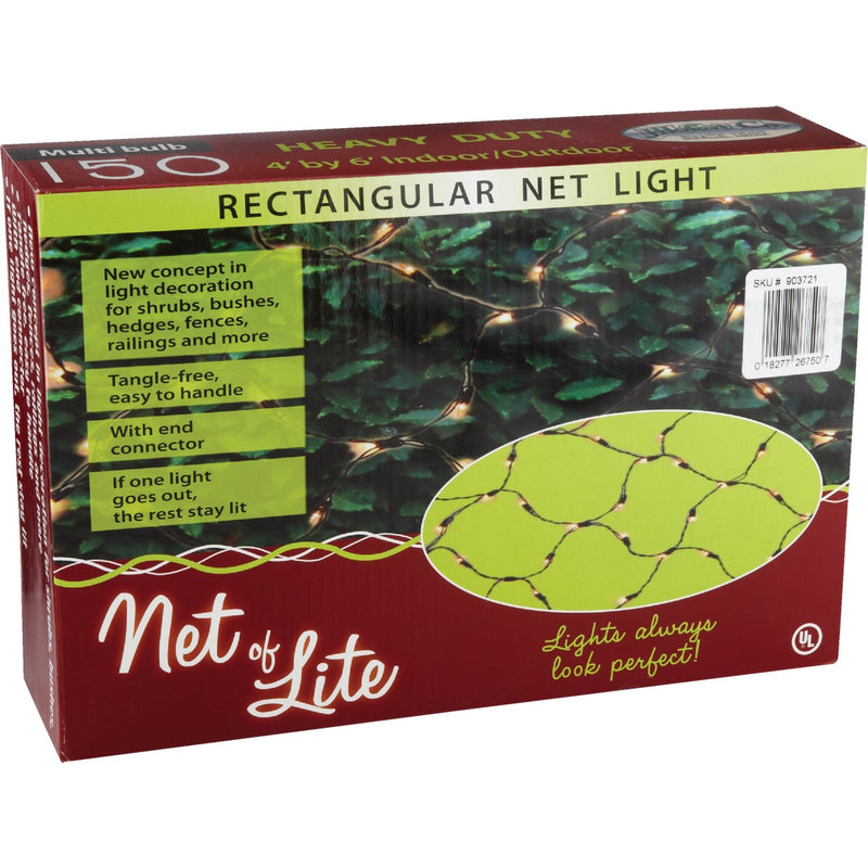 J Hofert Multi 150-Bulb Mini Incandescent 4 Ft. x 6 Ft. Heavy-Duty Net Light Set