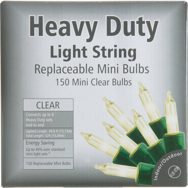 J Hofert Clear 150-Bulb Heavy-Duty Mini Incandescent Light Set